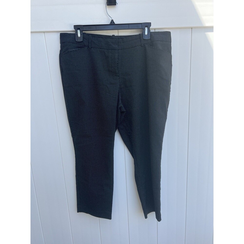 Worthington Petite Pants Sz 14p Women’s Slim Fit Career Pant Black Cropped